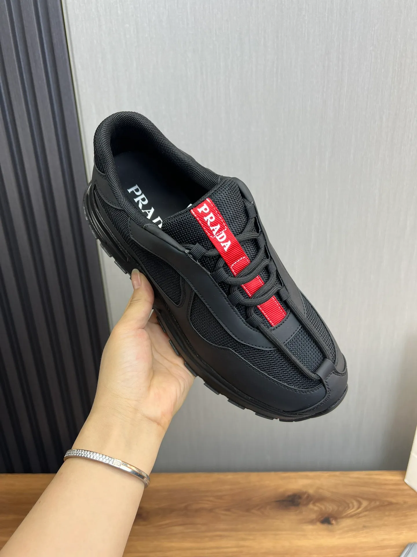 Men's shoes 💰540💰 [PRADA] Men's shoes are popular in the counter, official website is synchronized, 1 high-quality shipment ✔️Original fly-woven cowhide + cowhide lining, 1🆚1 replica, original sole, 38-45 (45 customized, non-refundable)